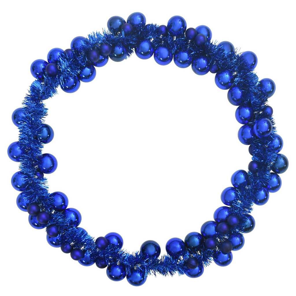 Ghirlanda di Palline di Natale LED Blu 186 cm Polistirolo