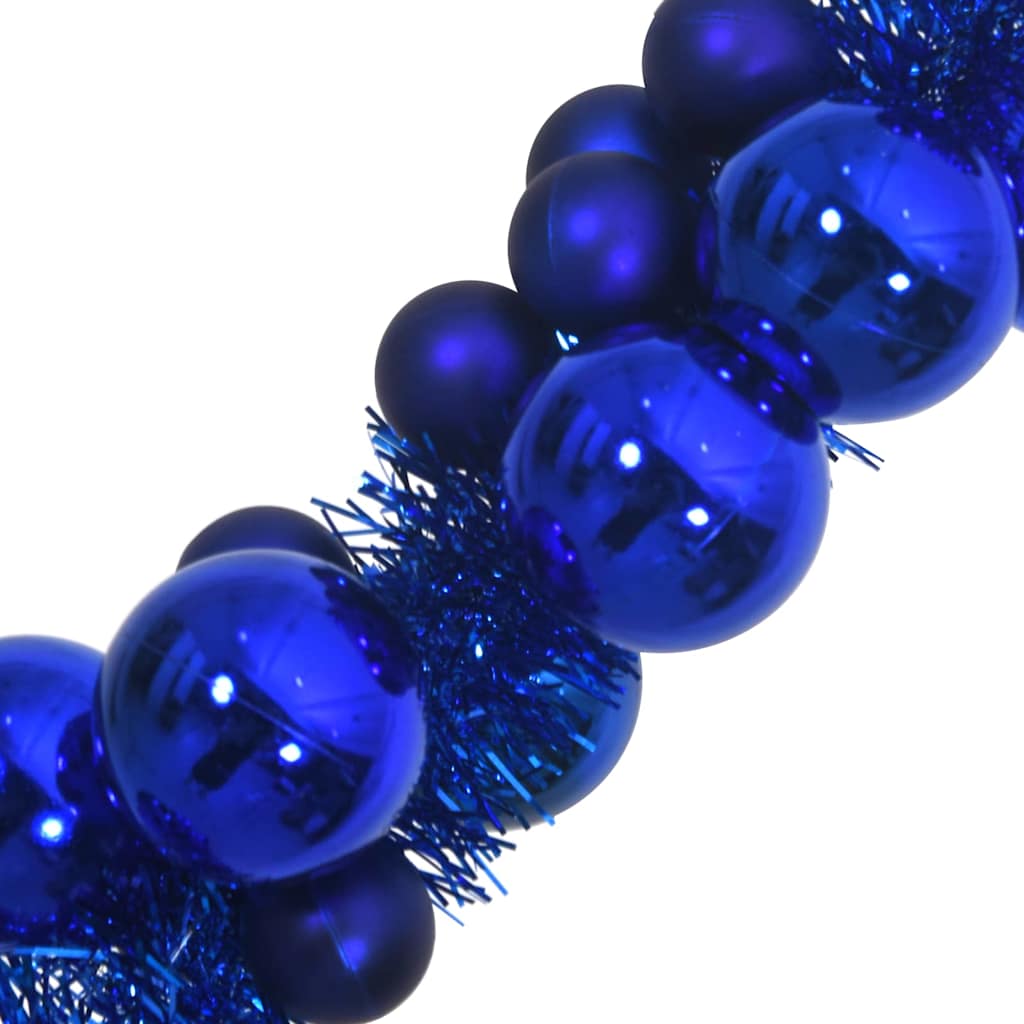 Ghirlanda di Palline di Natale LED Blu 186 cm Polistirolo