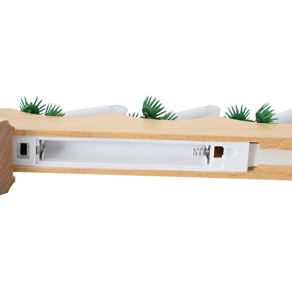 Ponte con Candele di Natale 7 LED Bianco caldo 39.5 x 5 x 29 cm