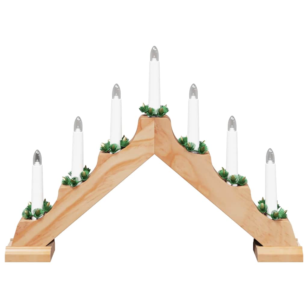 Ponte con Candele di Natale 7 LED Bianco caldo 39.5 x 5 x 29 cm