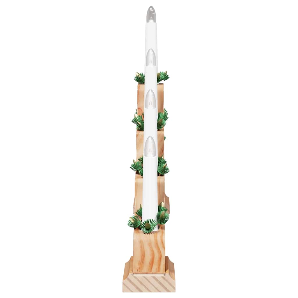 Ponte con Candele di Natale 7 LED Bianco caldo 39.5 x 5 x 29 cm