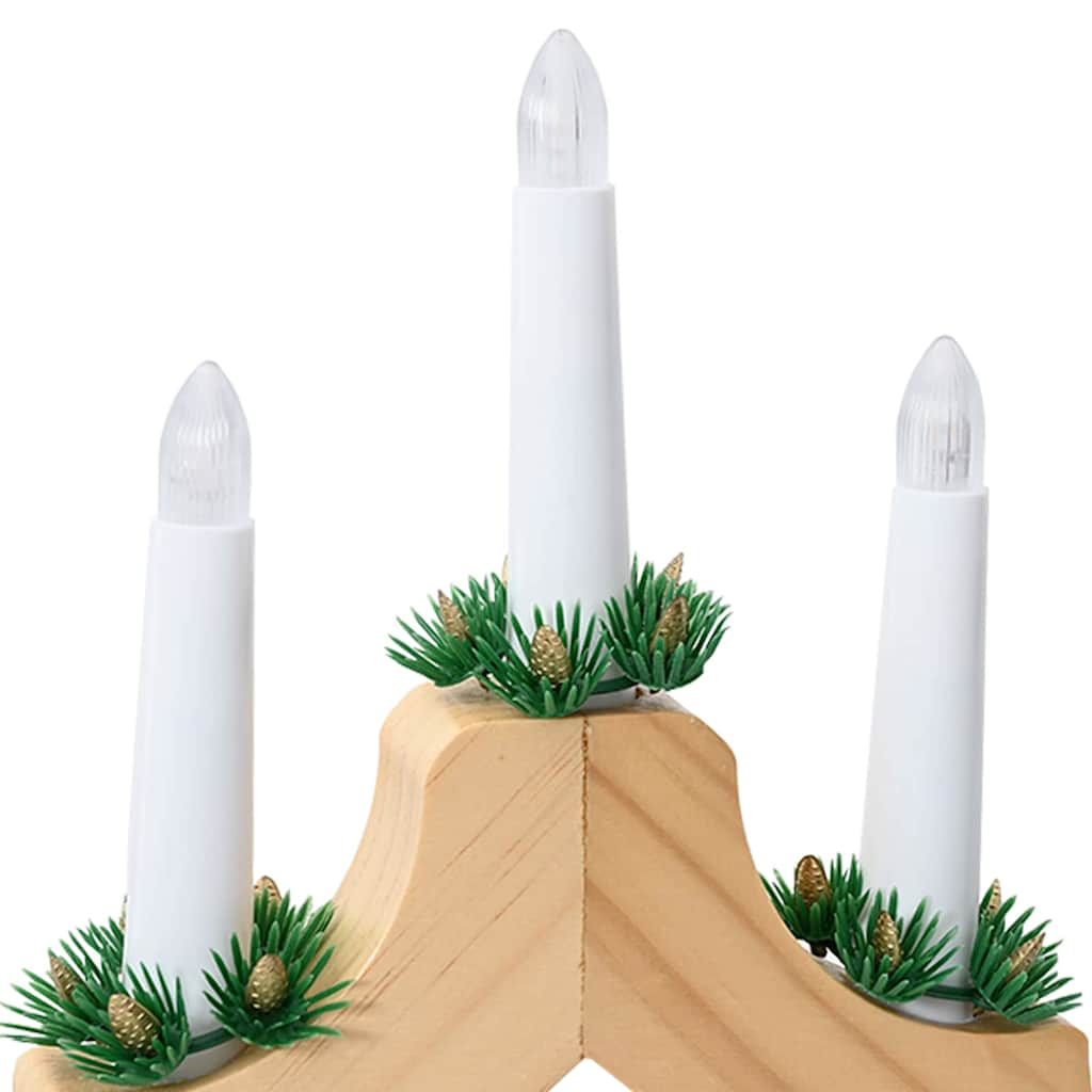 Ponte con Candele di Natale 7 LED Bianco caldo 39.5 x 5 x 29 cm