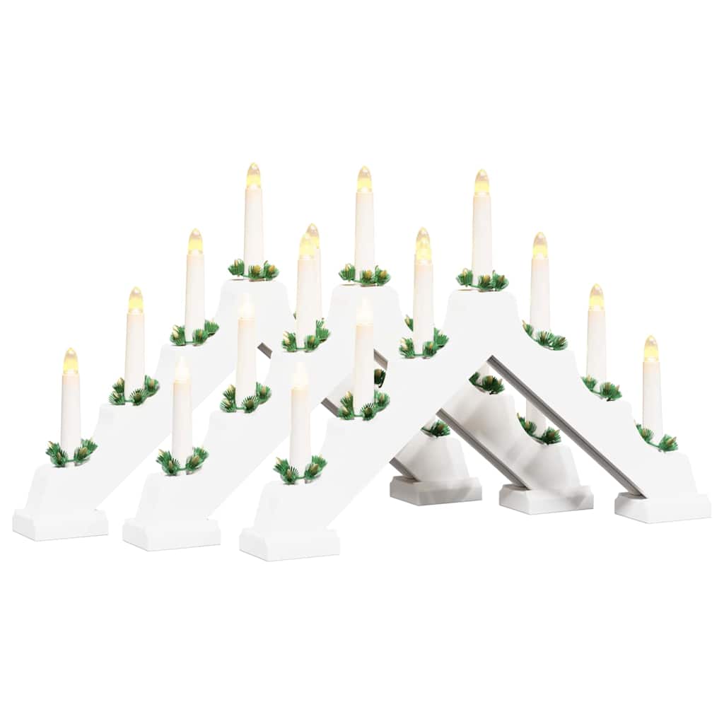 Ponte con Candele di Natale 3 pz 7 LED Bianco caldo