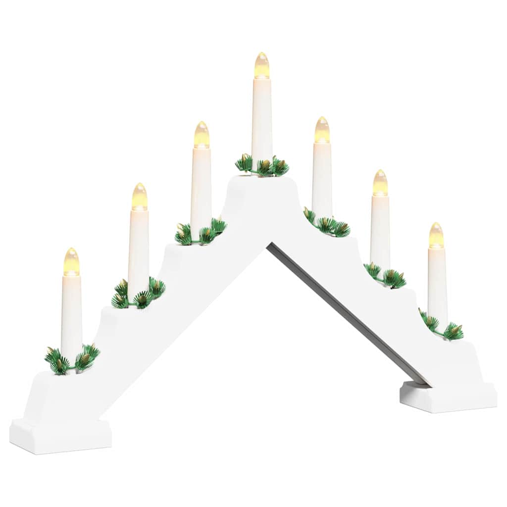 Ponte con Candele di Natale 3 pz 7 LED Bianco caldo