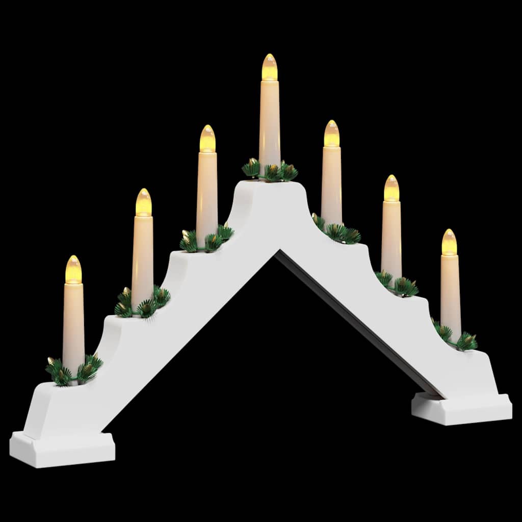 Ponte con Candele di Natale 3 pz 7 LED Bianco caldo
