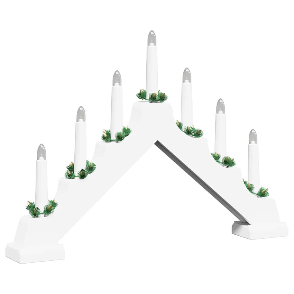 Ponte con Candele di Natale 3 pz 7 LED Bianco caldo