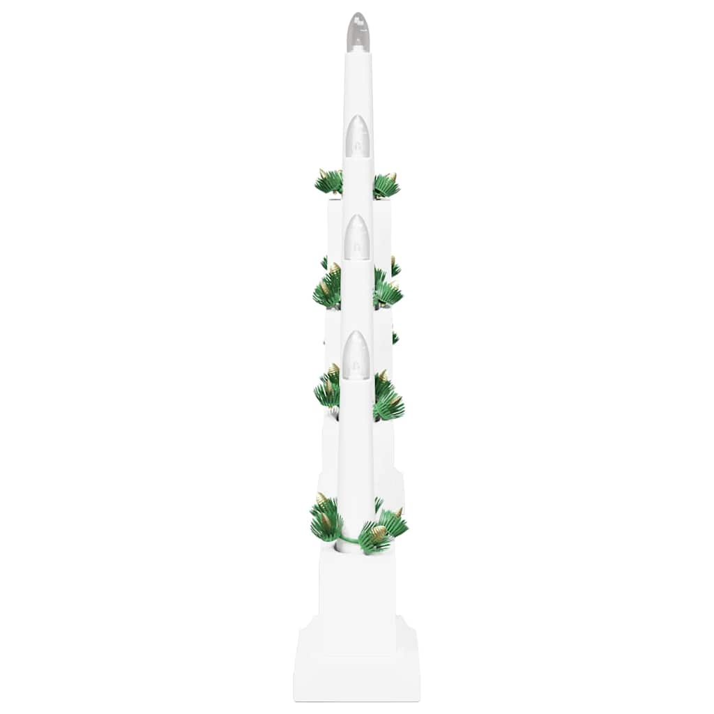 Ponte con Candele di Natale 3 pz 7 LED Bianco caldo