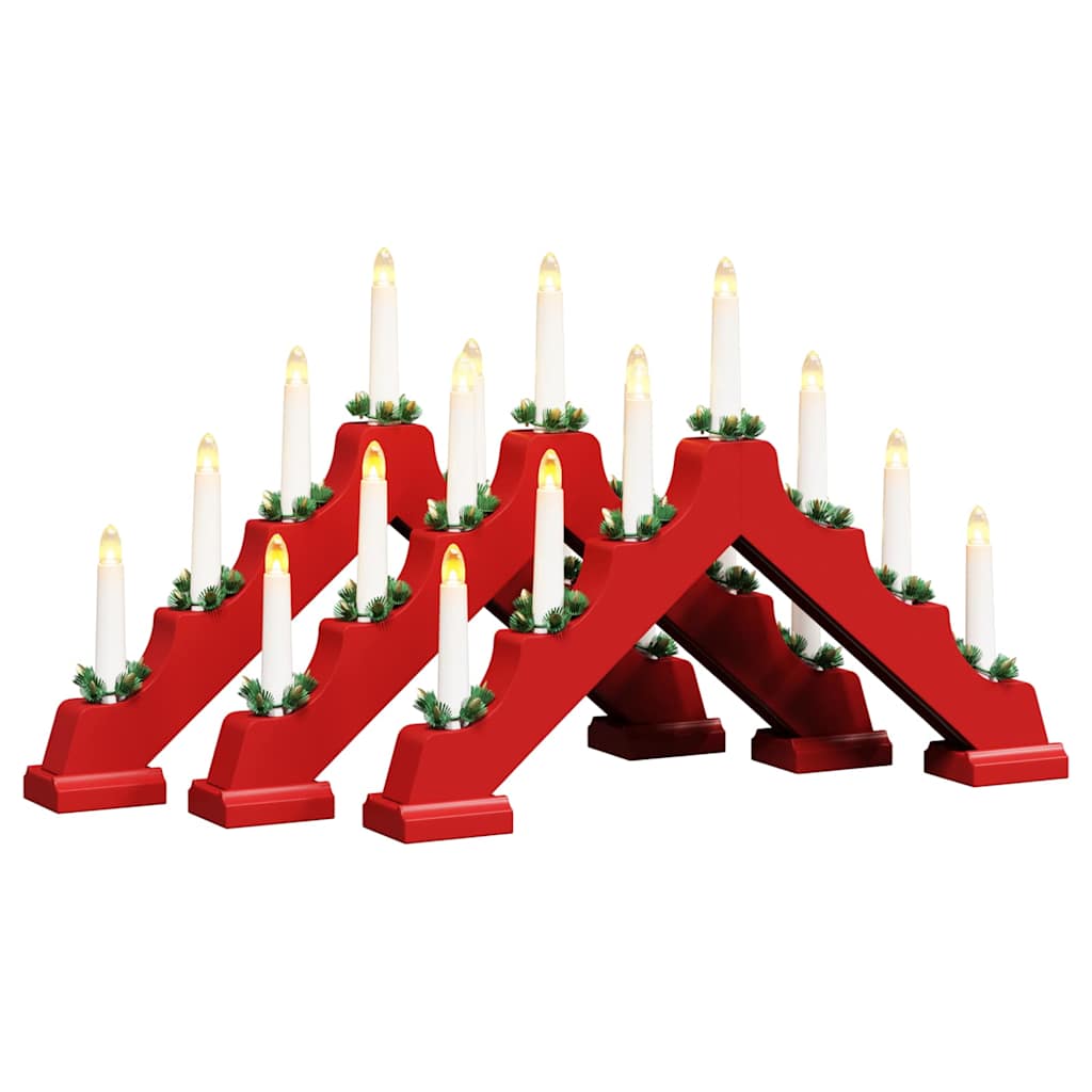 Ponte con Candele di Natale 3 pz 7 LED Bianco caldo