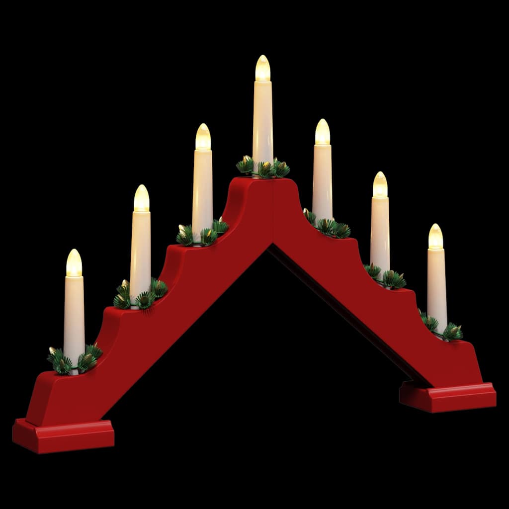 Ponte con Candele di Natale 3 pz 7 LED Bianco caldo