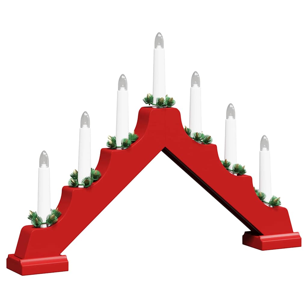 Ponte con Candele di Natale 3 pz 7 LED Bianco caldo