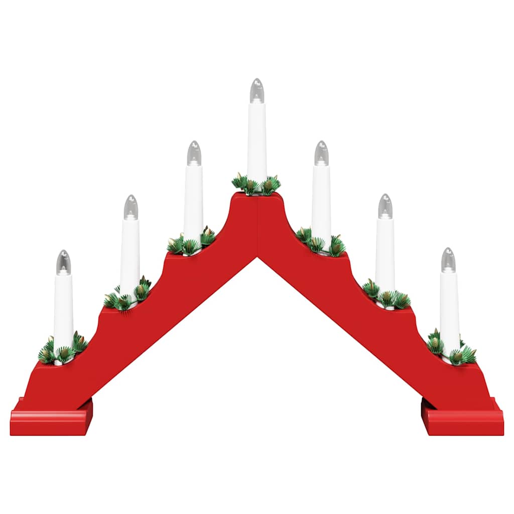 Ponte con Candele di Natale 3 pz 7 LED Bianco caldo