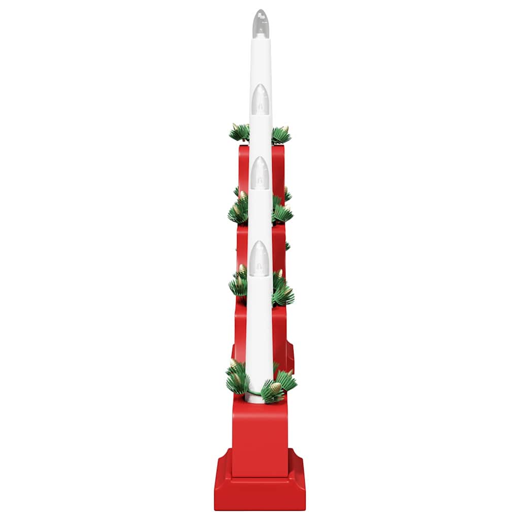 Ponte con Candele di Natale 3 pz 7 LED Bianco caldo