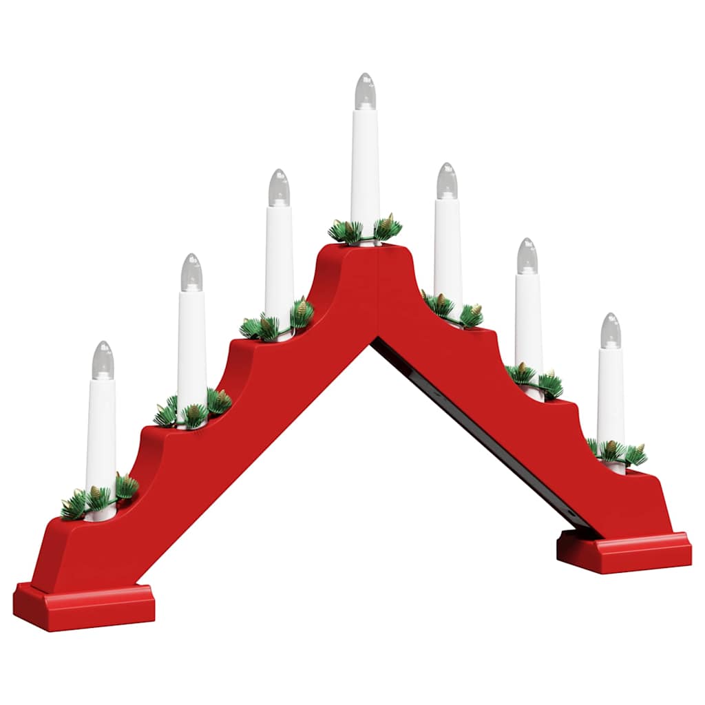 Ponte con Candele di Natale 3 pz 7 LED Bianco caldo