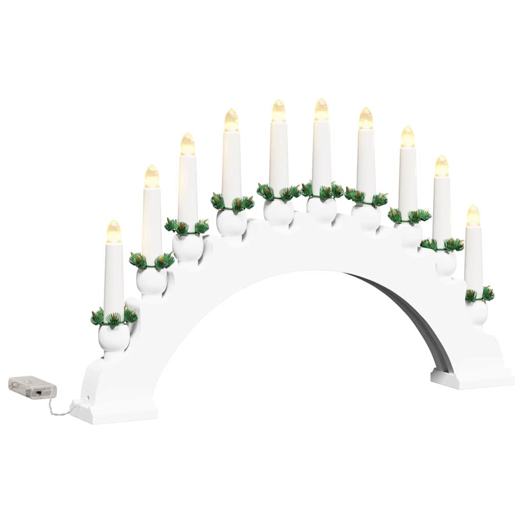 Arco di Candele di Natale con 10 Candele LED LED Bianco caldo