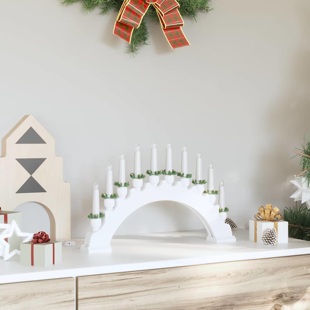 Arco di Candele di Natale con 10 Candele LED LED Bianco caldo