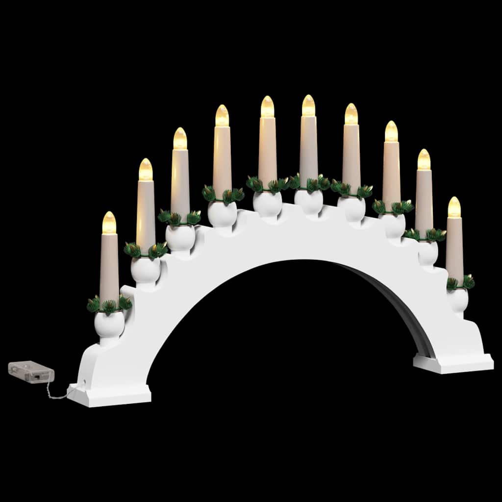 Arco di Candele di Natale con 10 Candele LED LED Bianco caldo