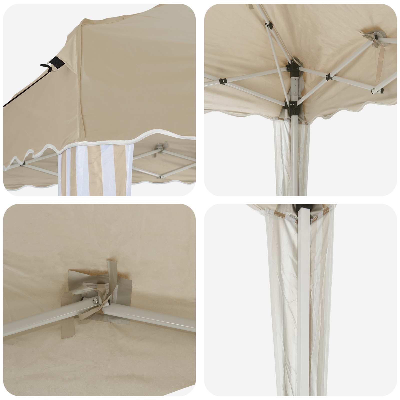 Tenda per feste a pop-up 195 x 195 x 245 cm Crema