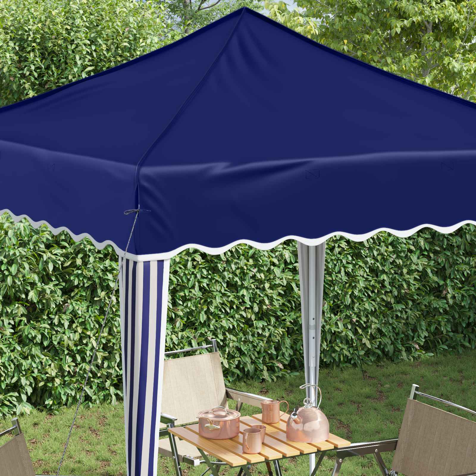 Tenda per feste a pop-up 195 x 195 x 245 cm Blu Tessuto Oxford