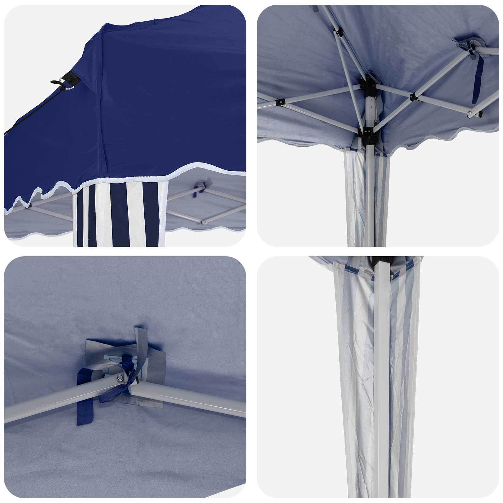 Tenda per feste a pop-up 195 x 195 x 245 cm Blu Tessuto Oxford