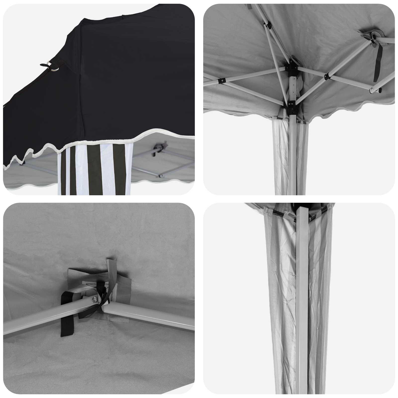 Tenda per feste a pop-up 195 x 195 x 245 cm Antracite