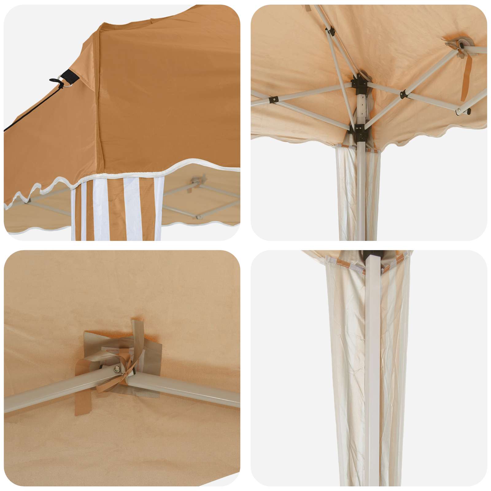 Tenda per feste a pop-up 195 x 195 x 245 cm Beige