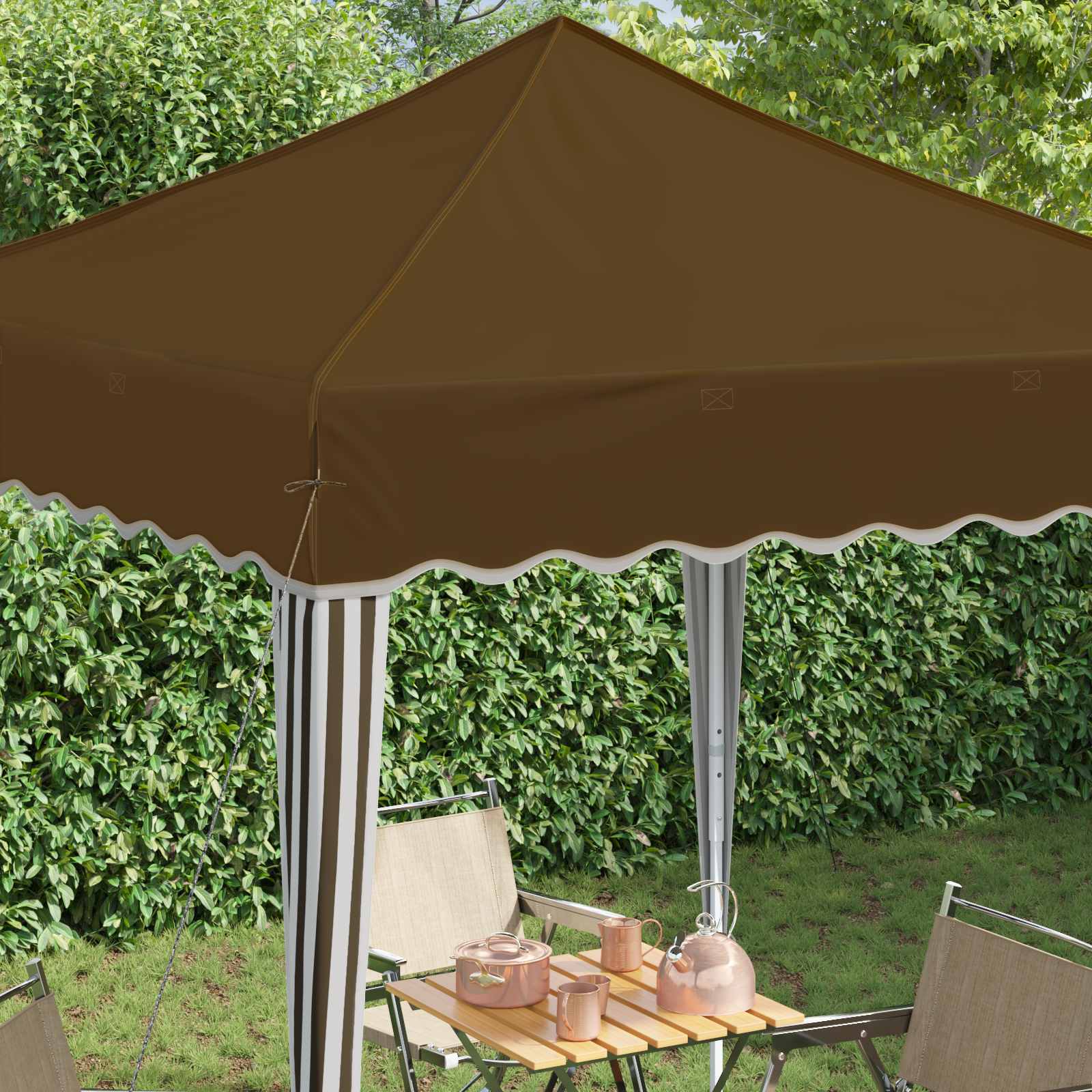 Tenda per feste a pop-up 195 x 195 x 245 cm Tortora