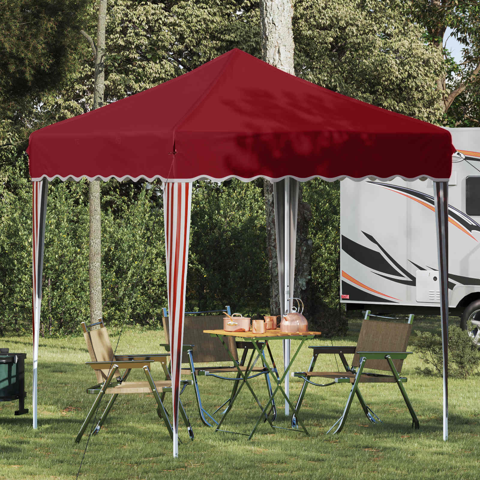 Tenda per feste a pop-up 195 x 195 x 245 cm Borgogna