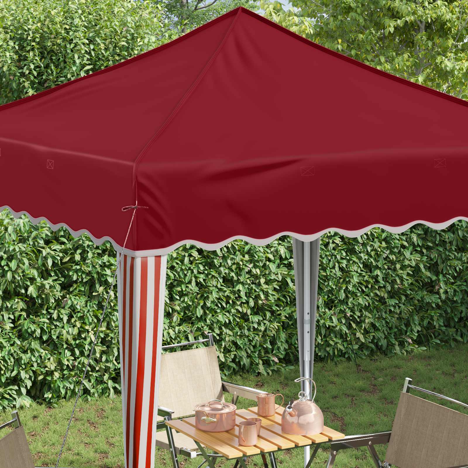 Tenda per feste a pop-up 195 x 195 x 245 cm Borgogna