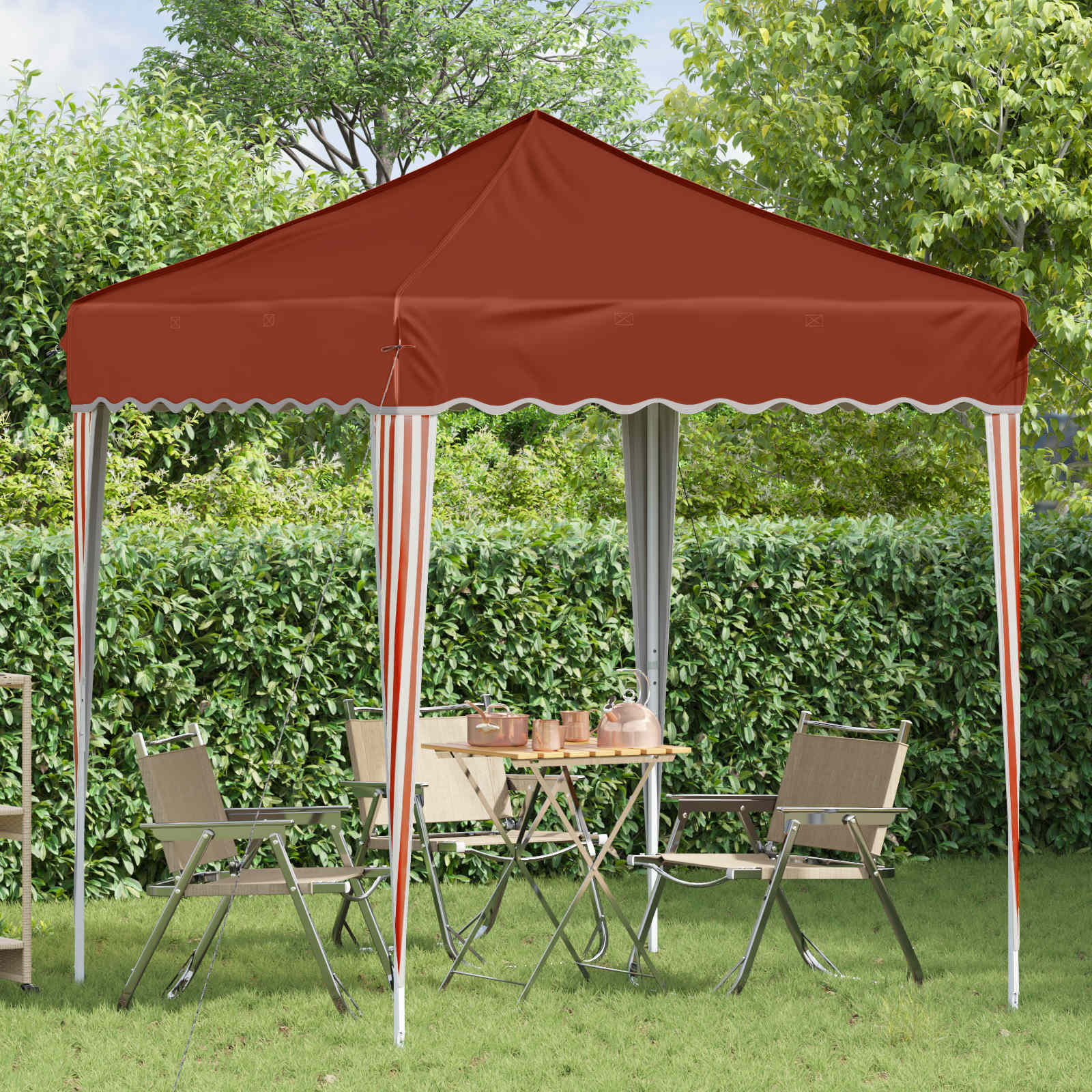 Tenda per feste a pop-up 195 x 195 x 245 cm Terracotta