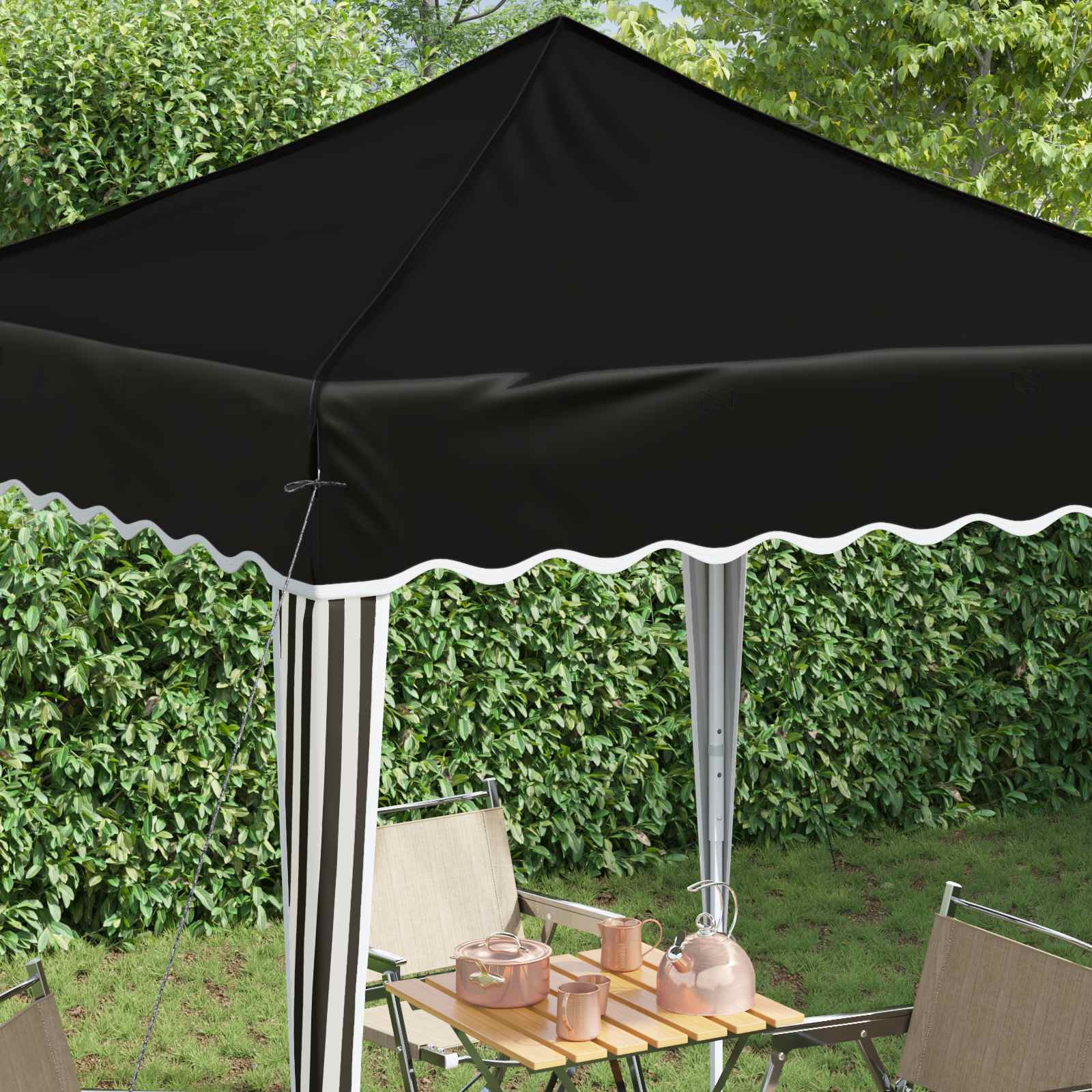 Tenda per feste a pop-up 195 x 195 x 245 cm Nero Tessuto Oxford