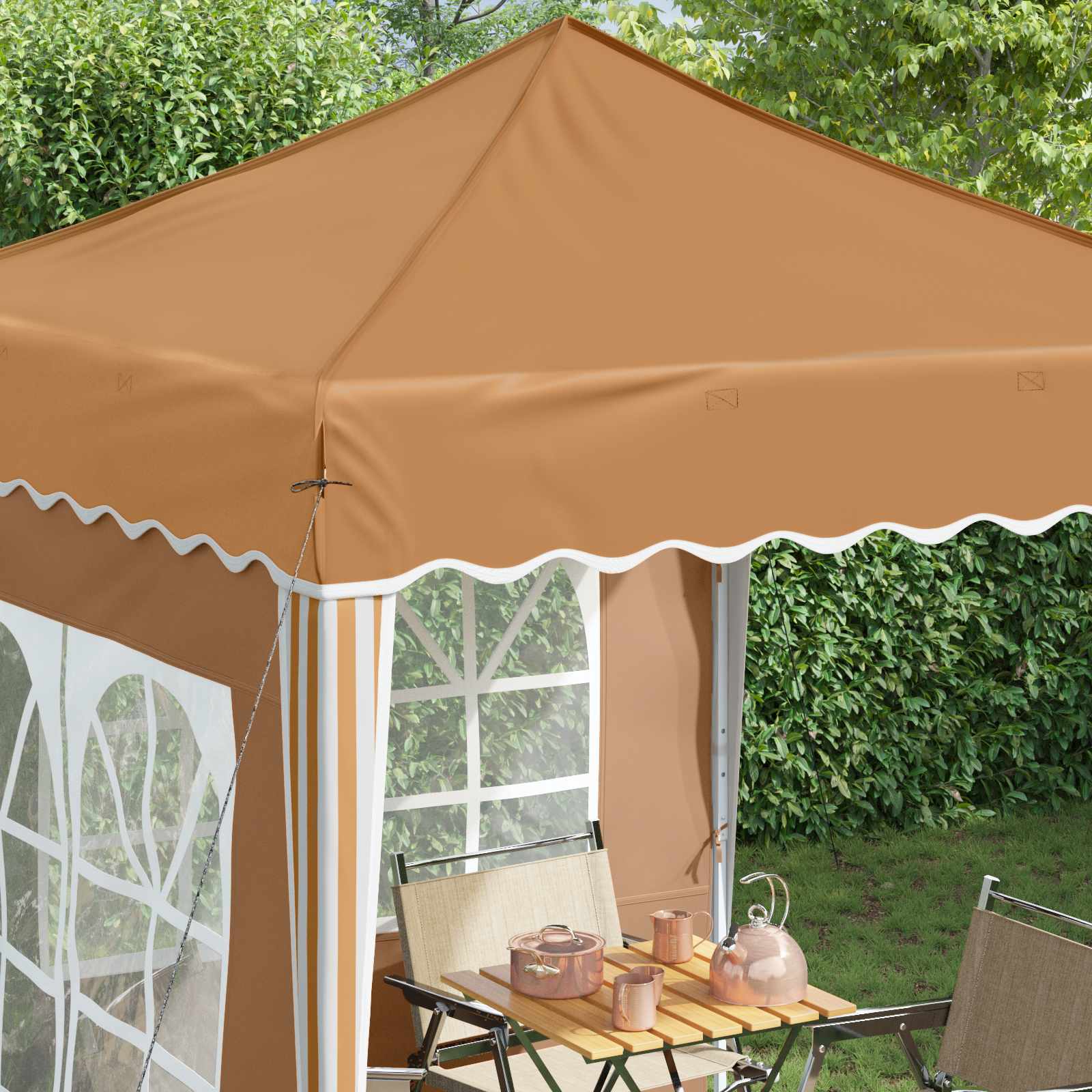 Tenda per feste a pop-up 195 x 195 x 245 cm Beige