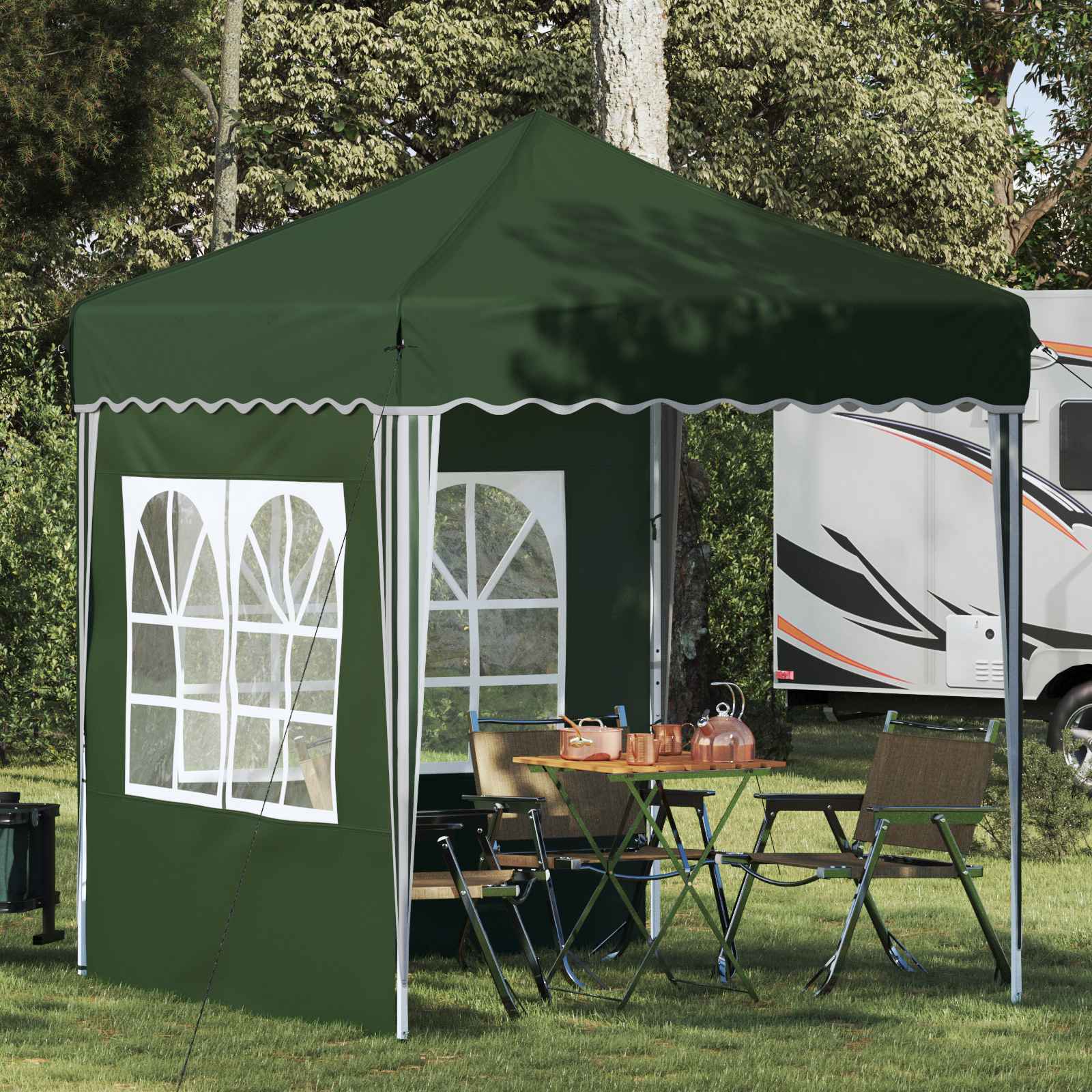 Tenda per feste a pop-up 195 x 195 x 245 cm Verde