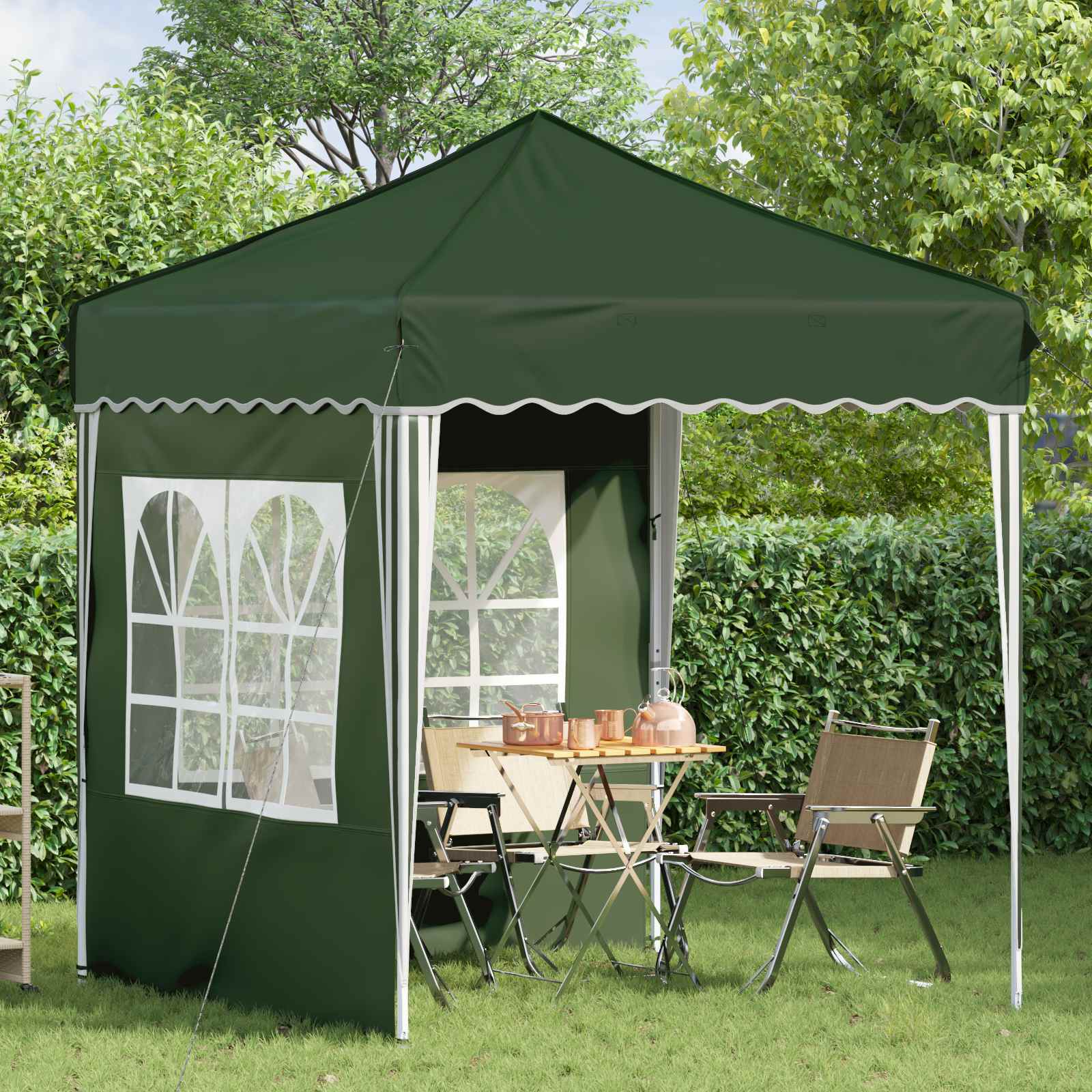 Tenda per feste a pop-up 195 x 195 x 245 cm Verde