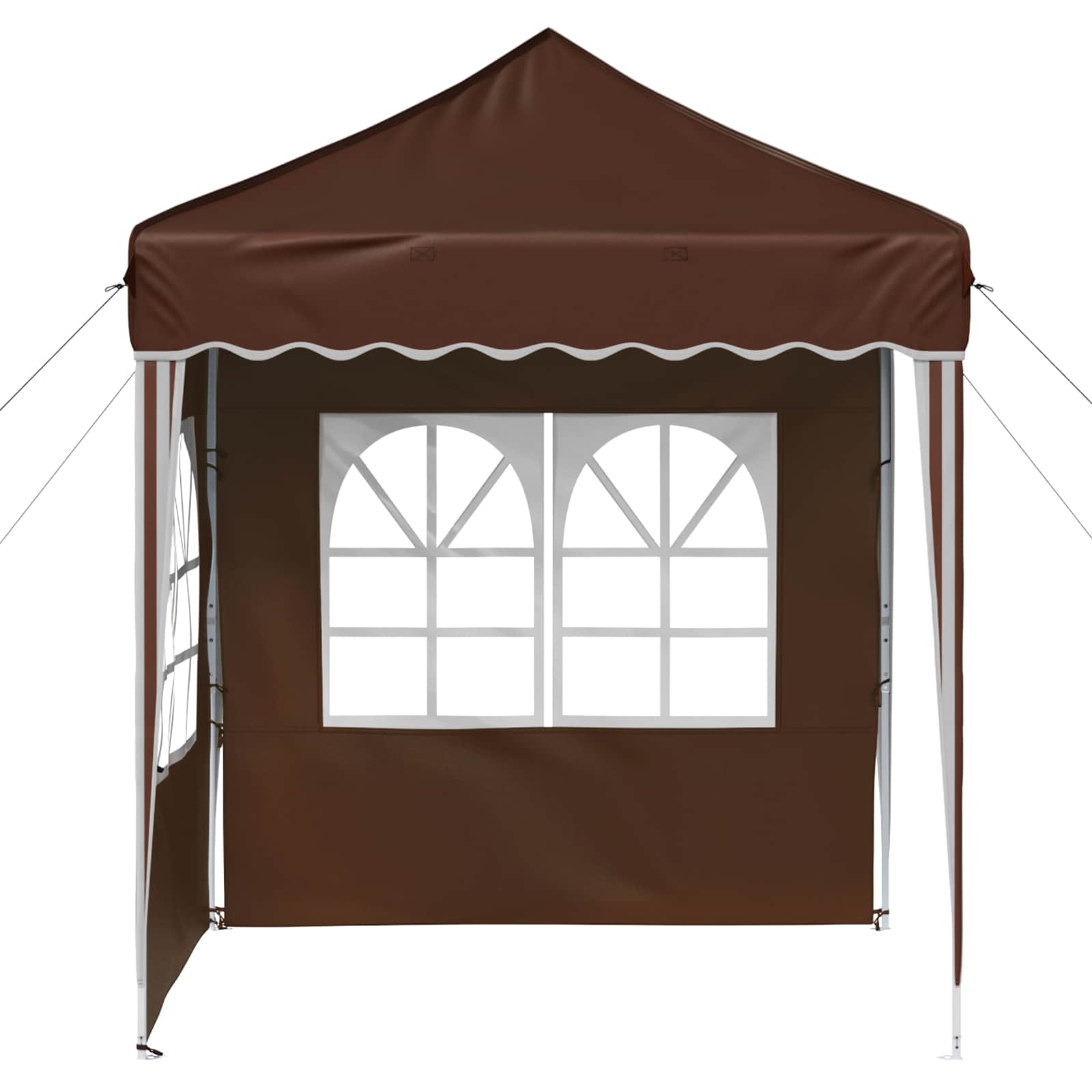 Tenda per feste a pop-up 195 x 195 x 245 cm Marrone