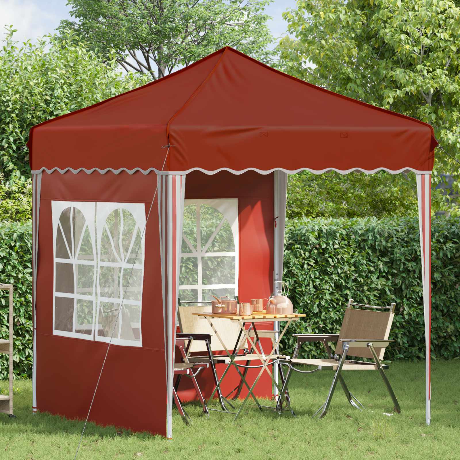 Tenda per feste a pop-up 195 x 195 x 245 cm Terracotta