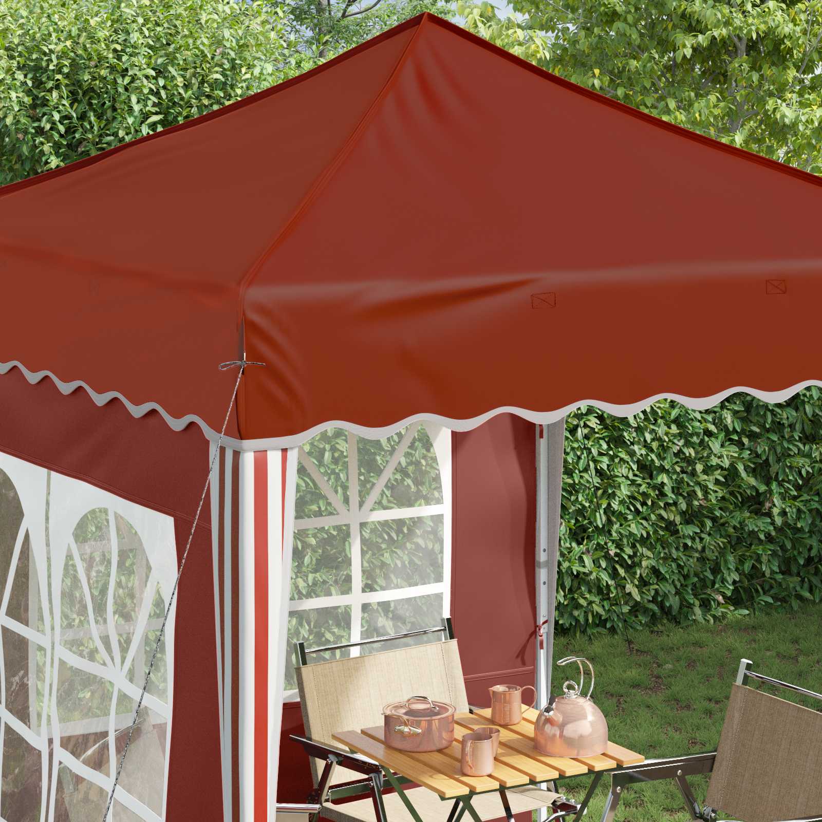 Tenda per feste a pop-up 195 x 195 x 245 cm Terracotta