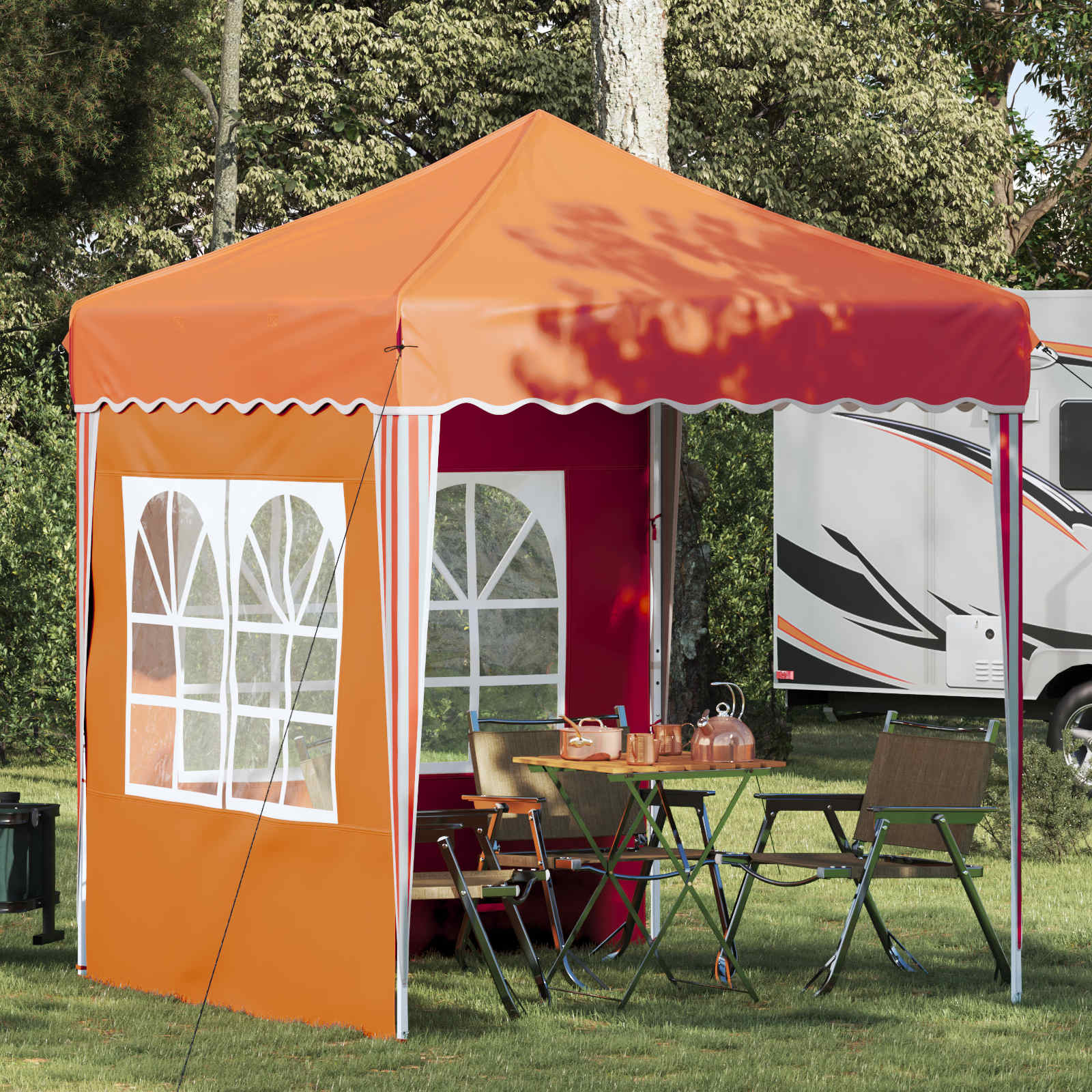 Tenda per feste a pop-up 195 x 195 x 245 cm Arancione