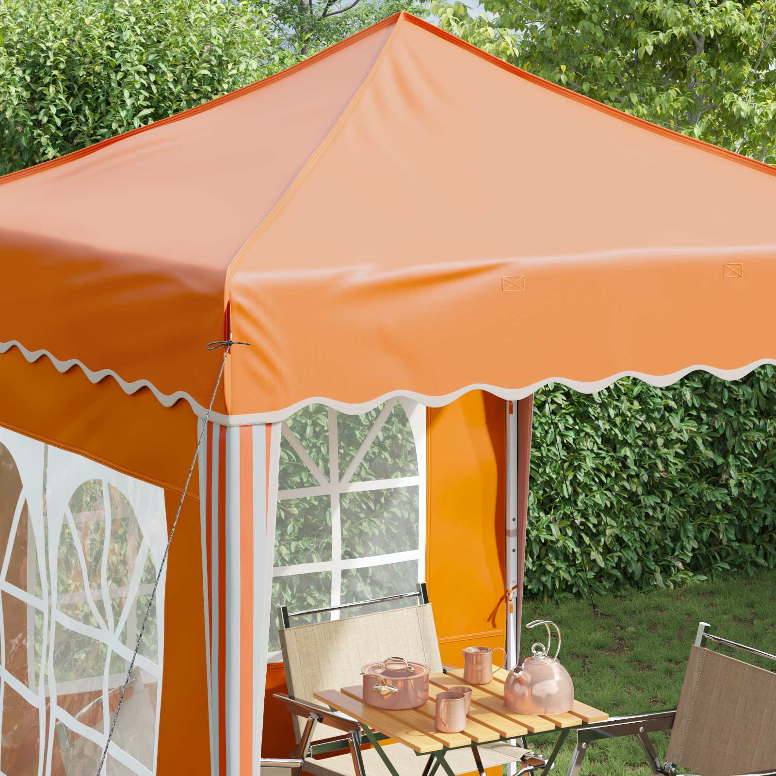 Tenda per feste a pop-up 195 x 195 x 245 cm Arancione