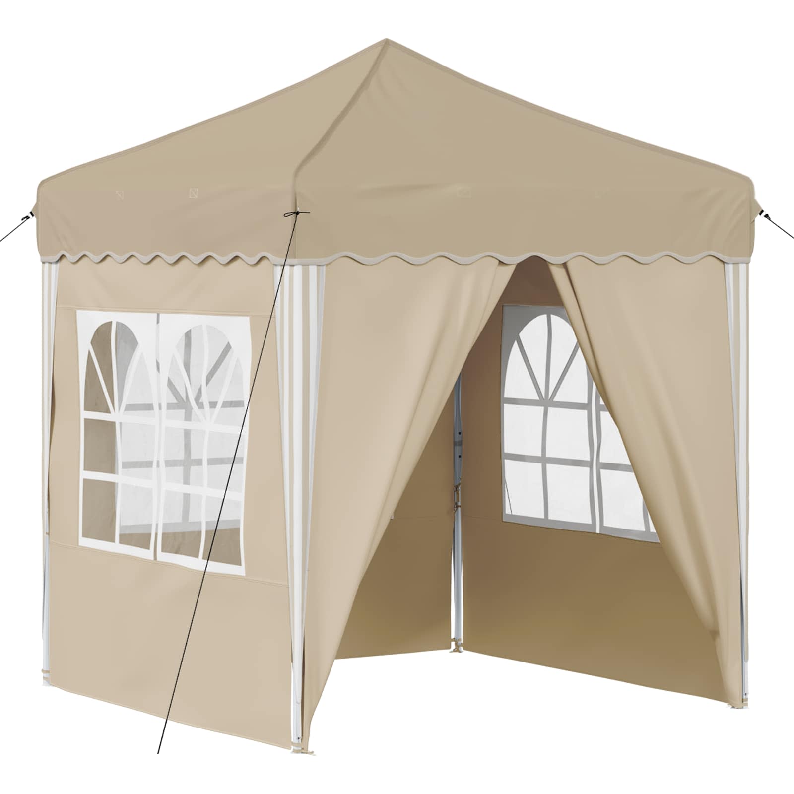 Tenda per feste a pop-up 195 x 195 x 245 cm Crema
