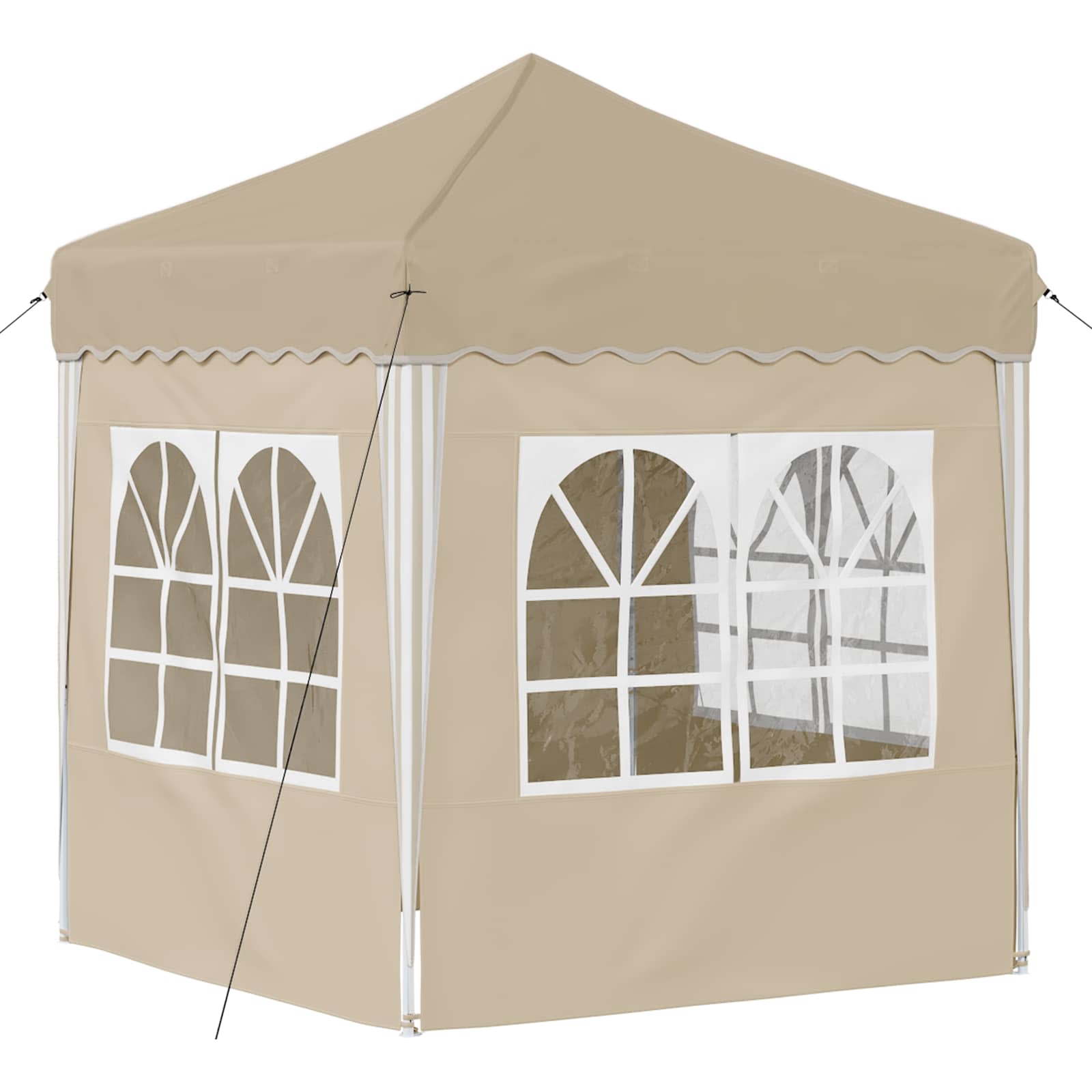 Tenda per feste a pop-up 195 x 195 x 245 cm Crema