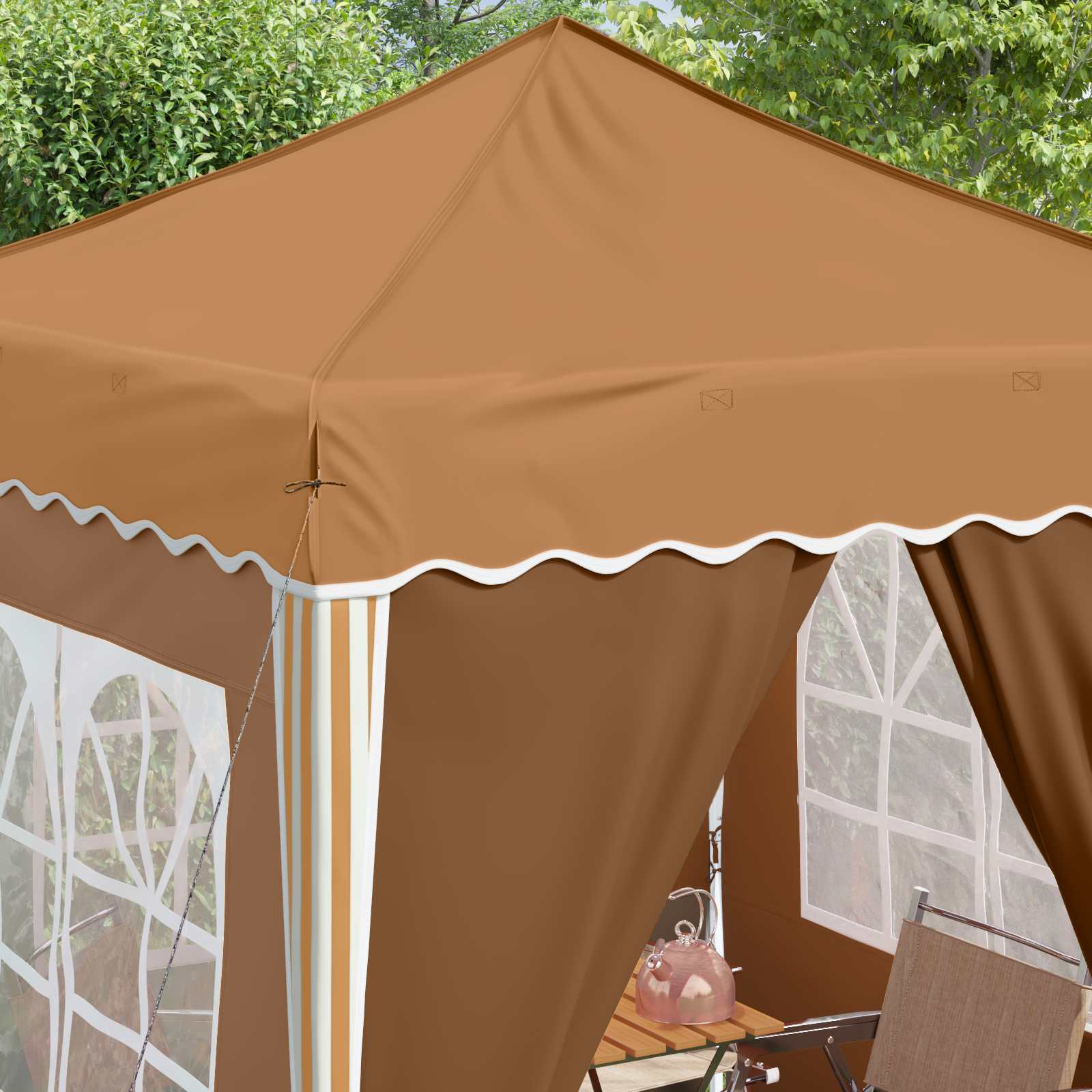 Tenda per feste a pop-up 195 x 195 x 245 cm Beige