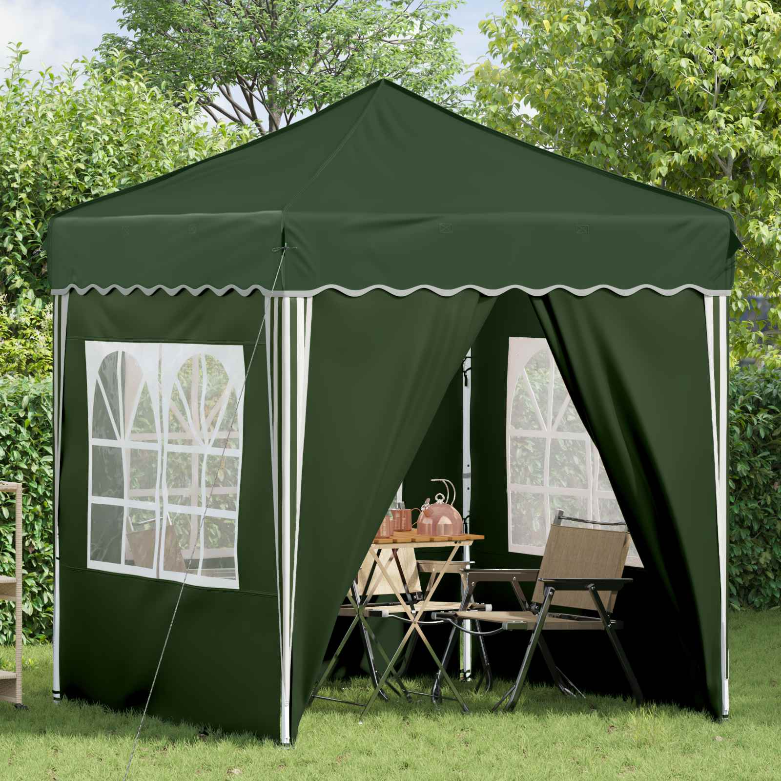 Tenda per feste a pop-up 195 x 195 x 245 cm Verde