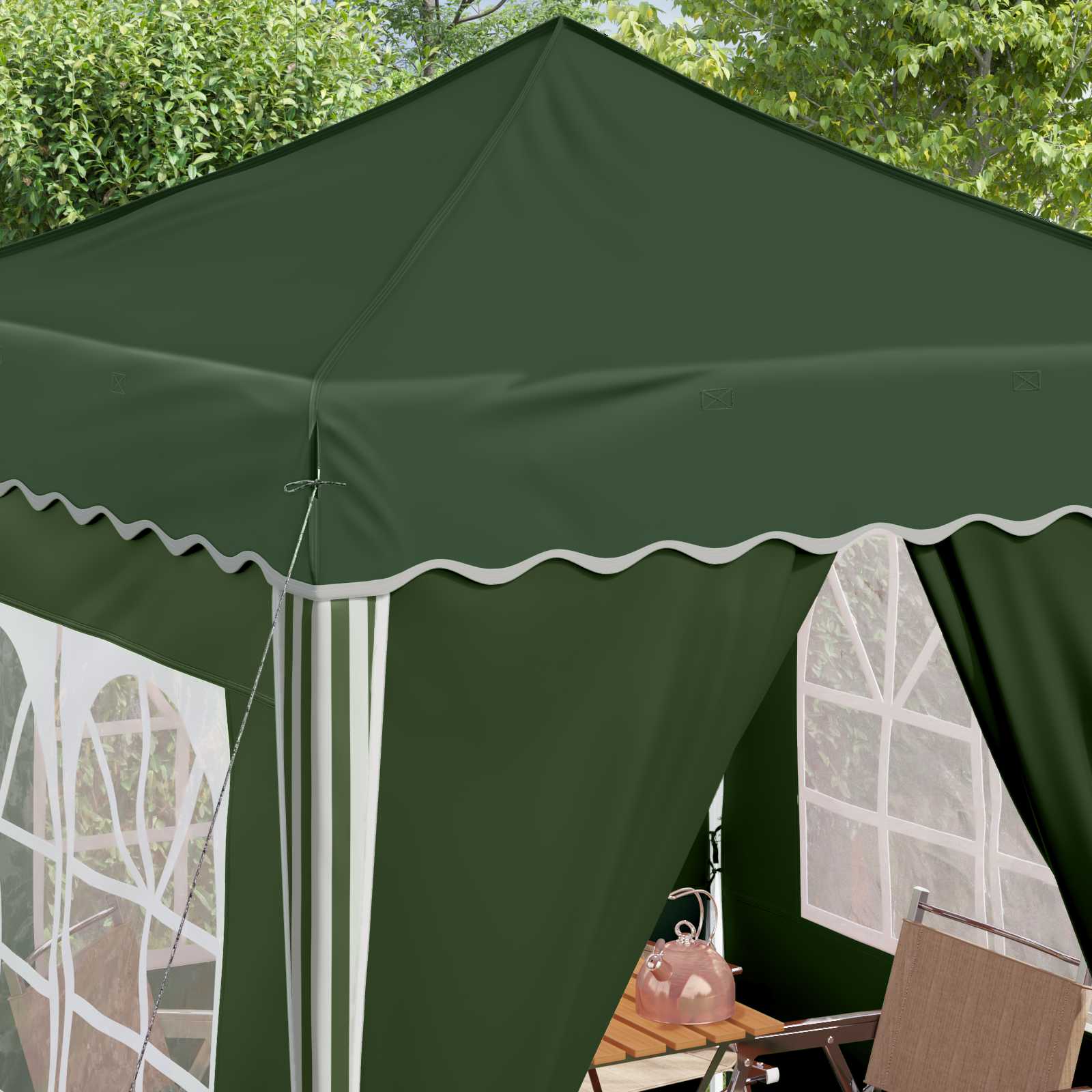 Tenda per feste a pop-up 195 x 195 x 245 cm Verde