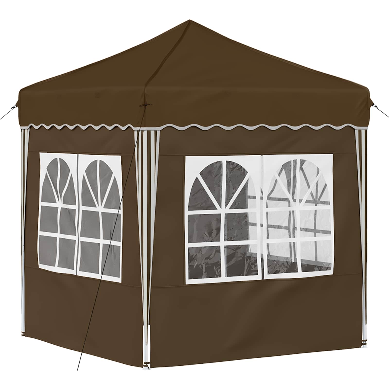 Tenda per feste a pop-up 195 x 195 x 245 cm Tortora