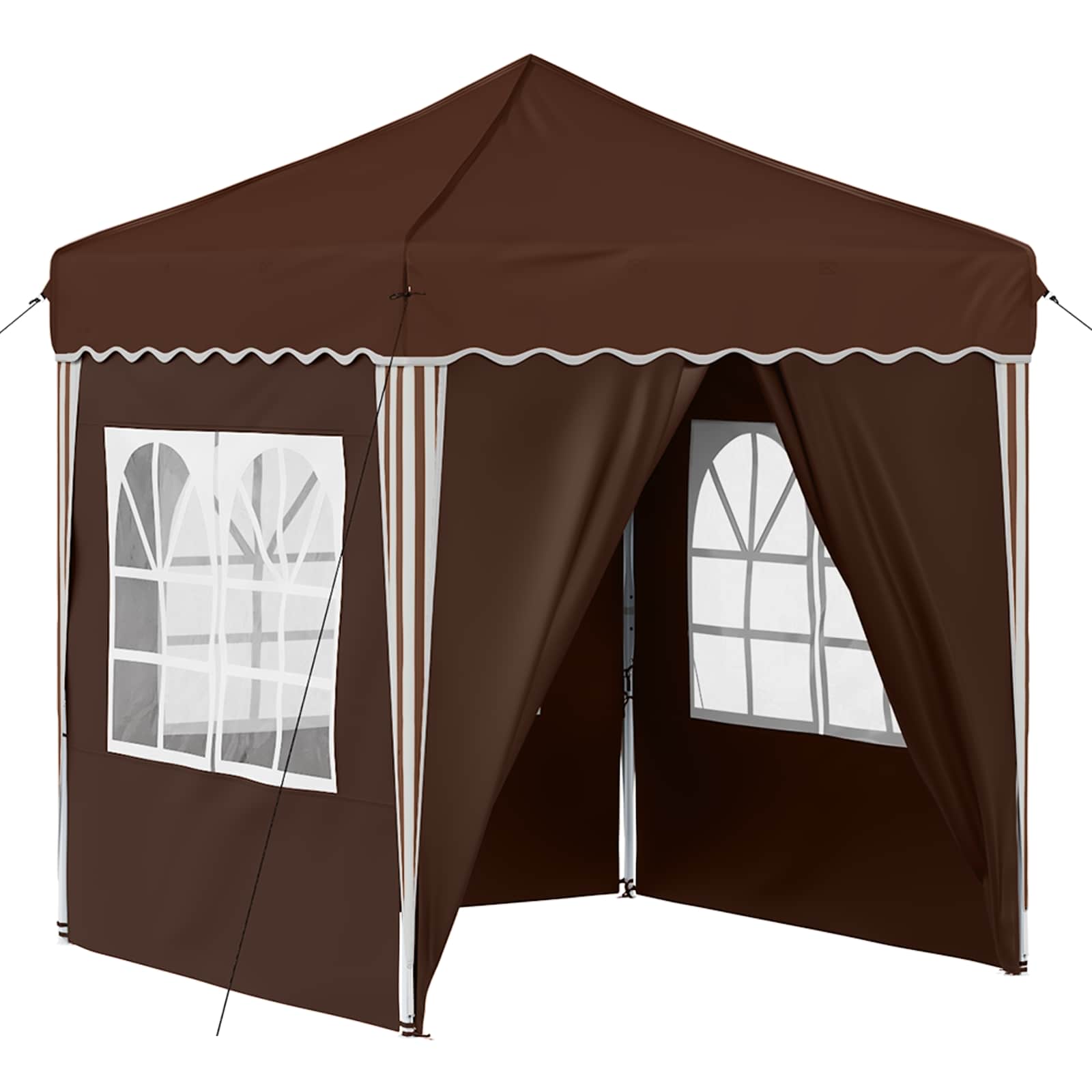 Tenda per feste a pop-up 195 x 195 x 245 cm Marrone