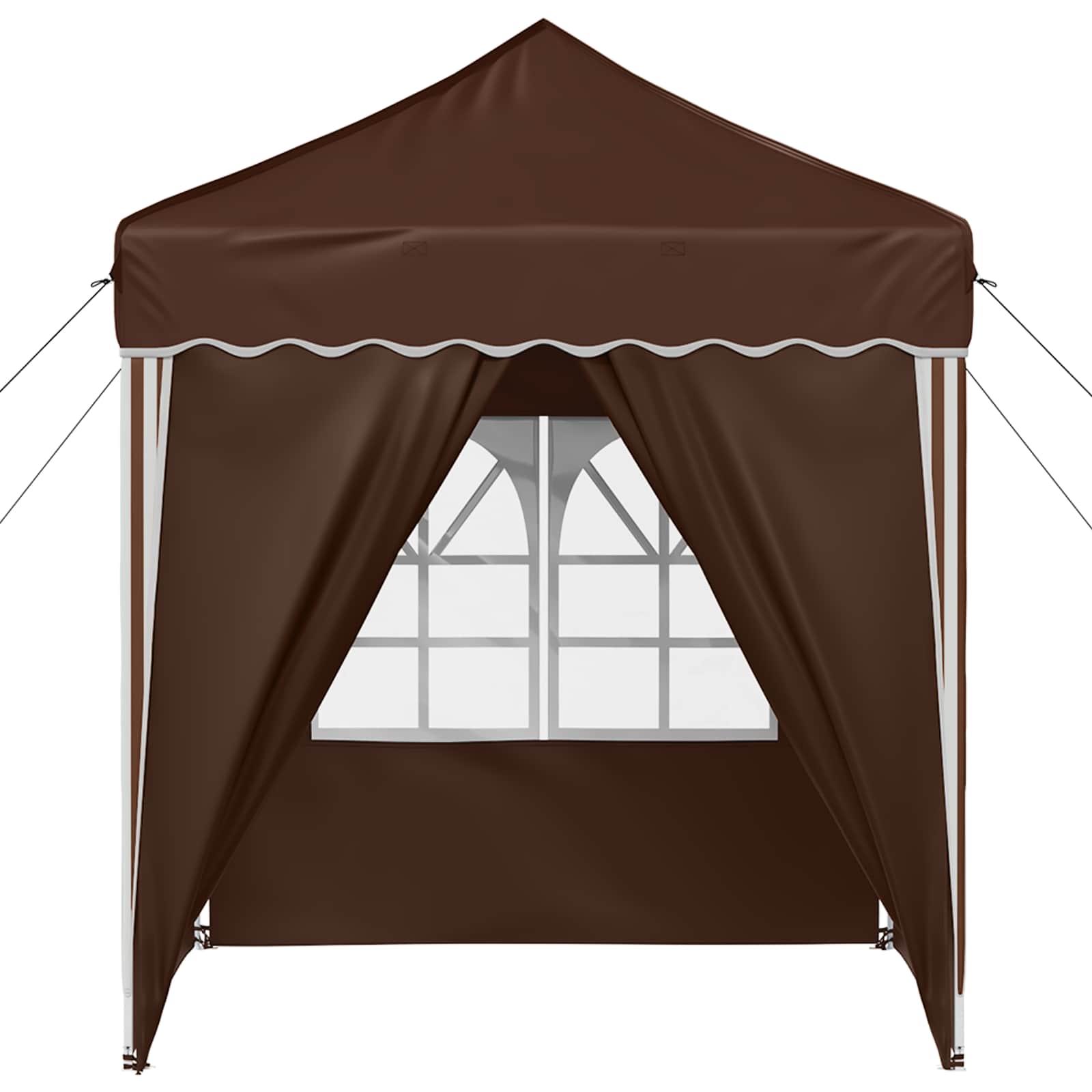 Tenda per feste a pop-up 195 x 195 x 245 cm Marrone