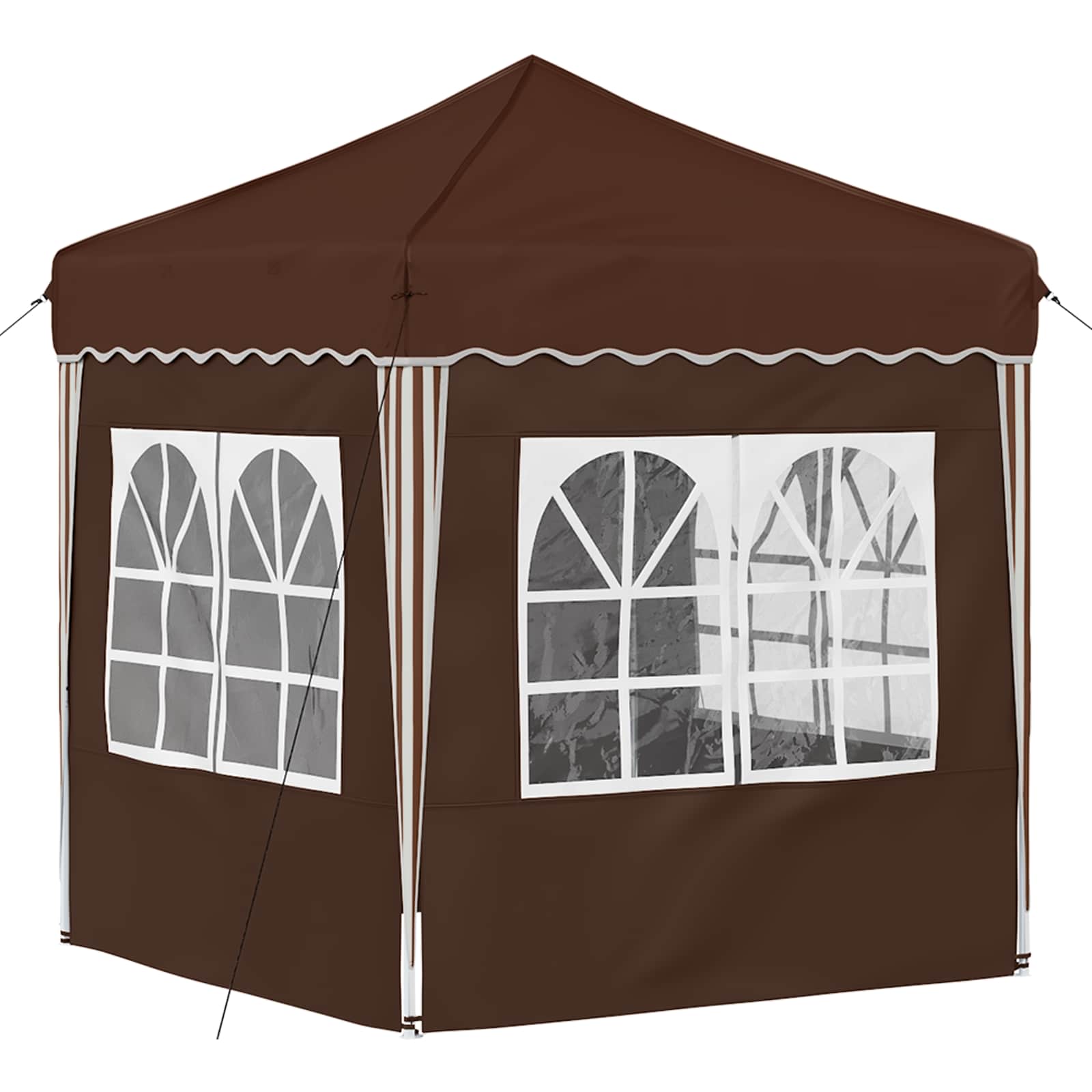 Tenda per feste a pop-up 195 x 195 x 245 cm Marrone