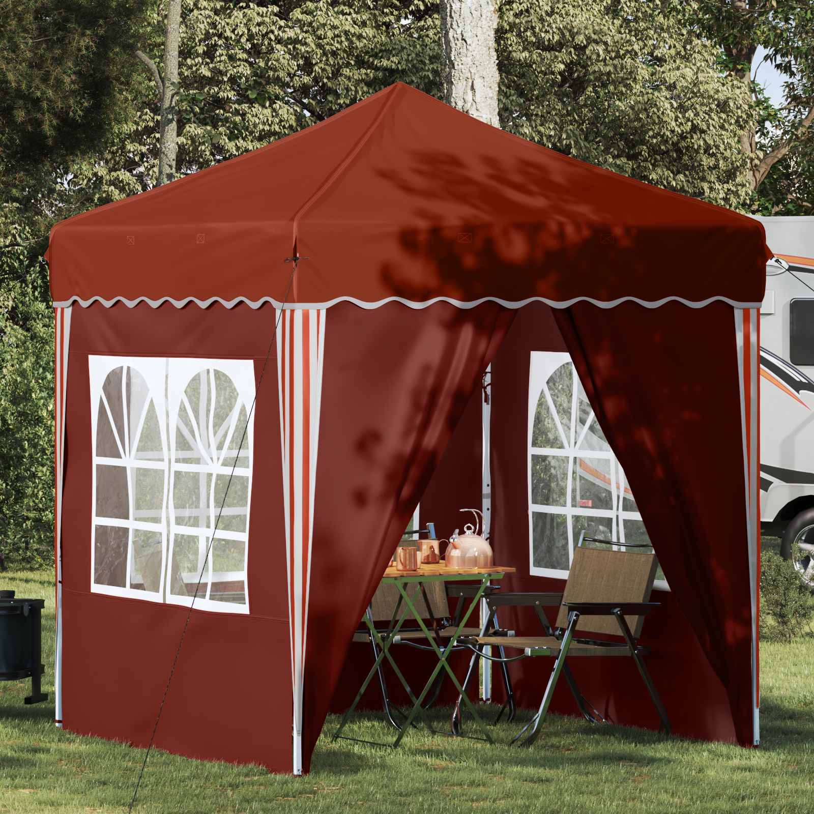 Tenda per feste a pop-up 195 x 195 x 245 cm Terracotta