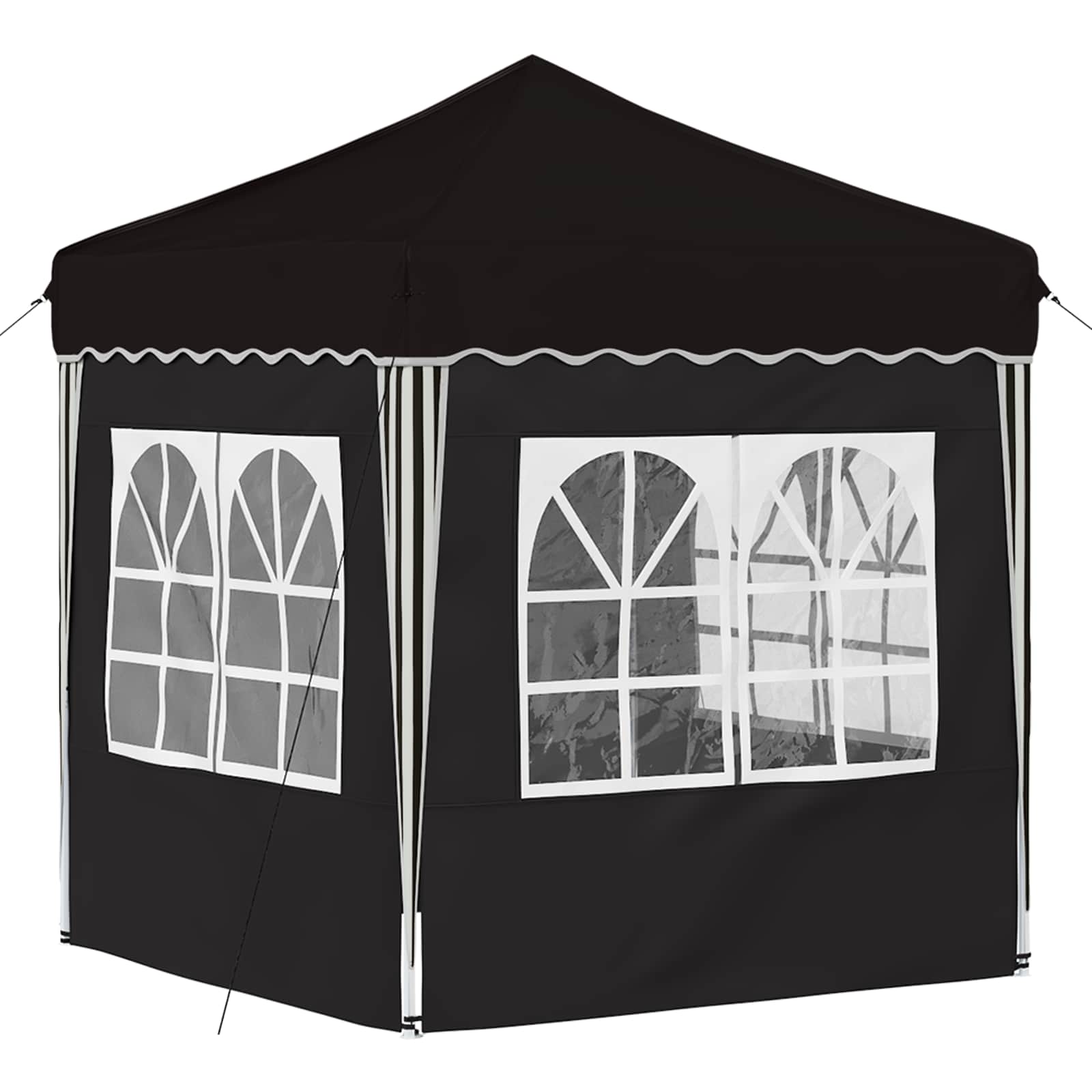 Tenda per feste a pop-up 195 x 195 x 245 cm Nero Tessuto Oxford