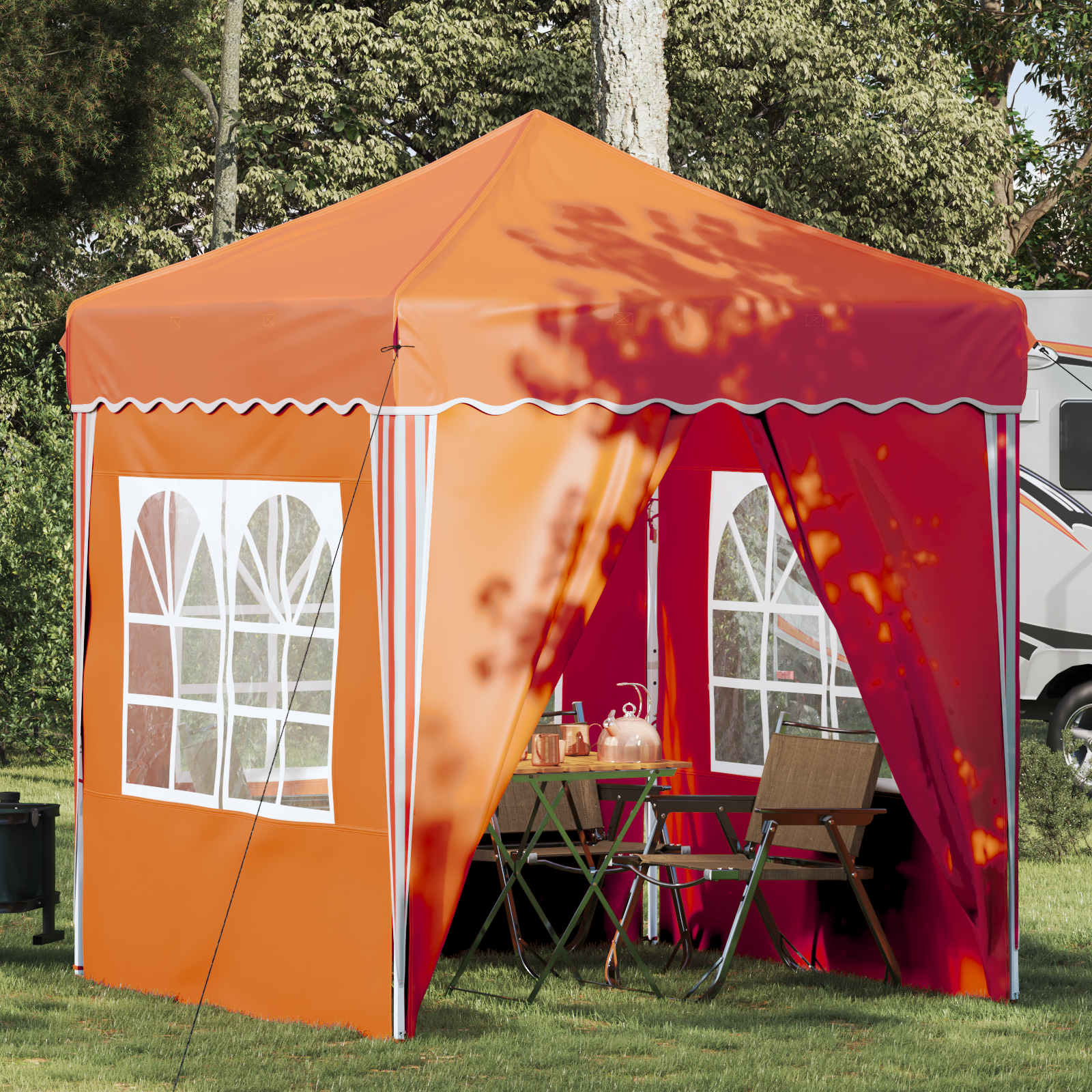 Tenda per feste a pop-up 195 x 195 x 245 cm Arancione